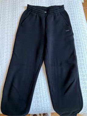 TNA Black Bubble Fleece Sweatpants